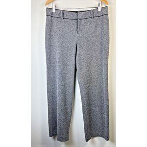 Coldwater Creek heather gray knit career pants petite 14 stretch straight leg